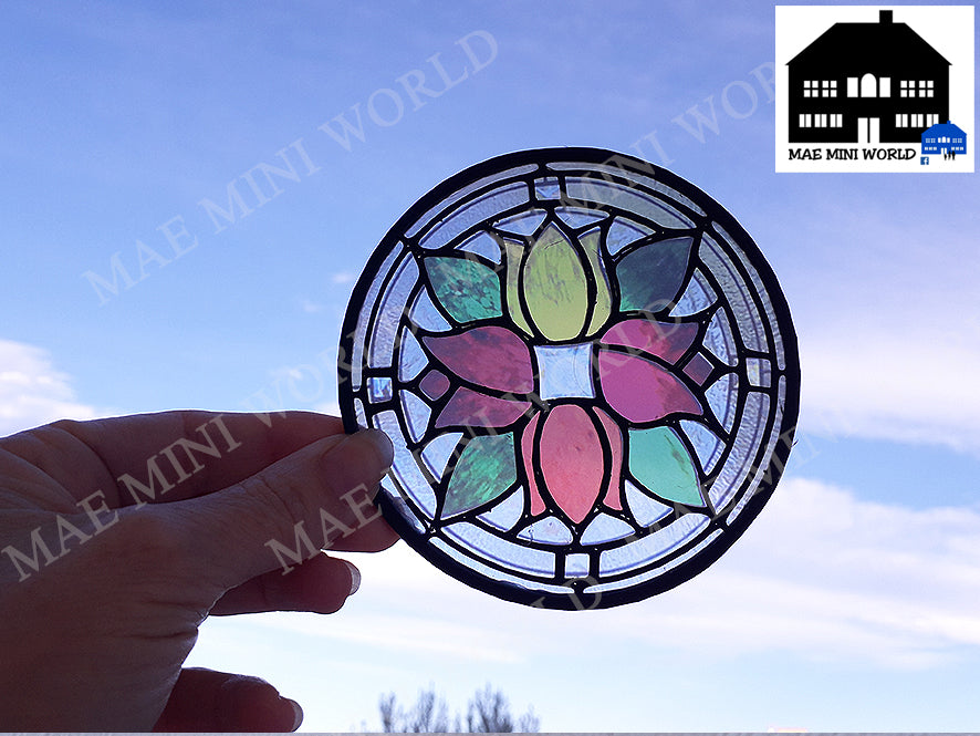 Miniature Stained Glass Window simil