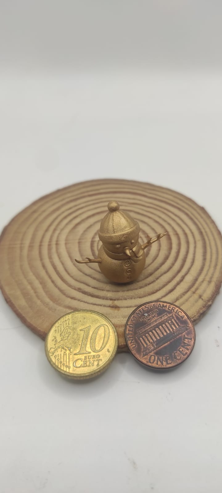 ❄️☃️ Miniature SNOWMAN 1 Inch – Hand-Painted Christmas Collectible