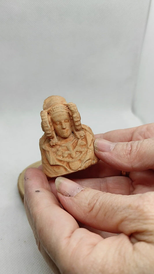 Lady of Elx, DAMA DE ELCHE. Miniature IBERIAN replic sculpture. Paint ready 3D printed.