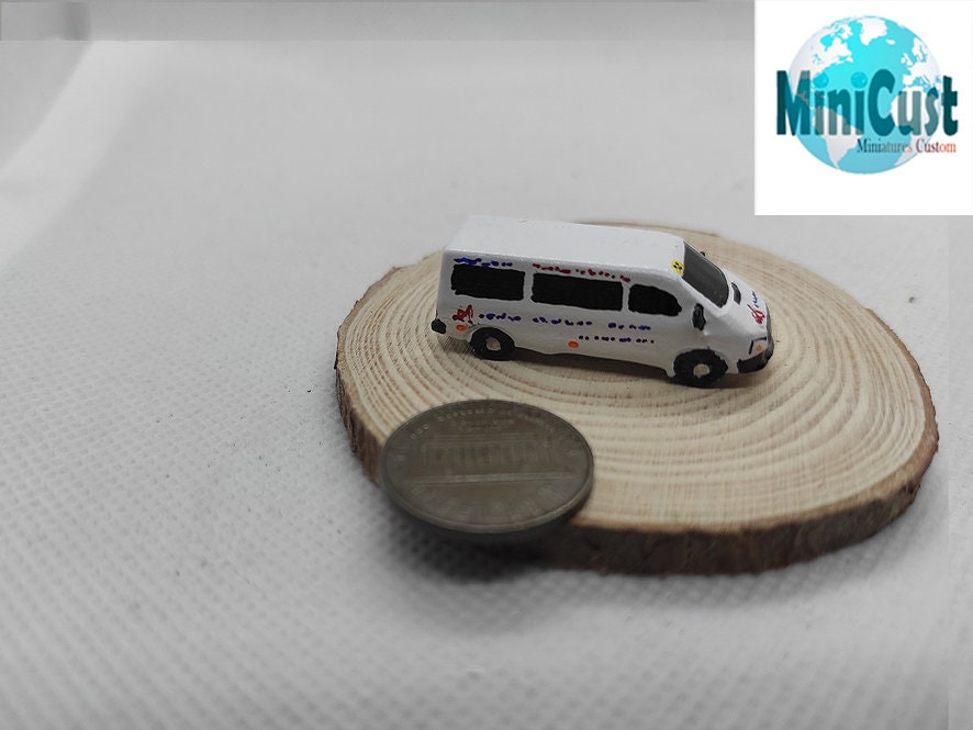 Ford Transit, N-GAUGE, modern, Suitable for N-scale railways and dioramas, gifts, dollhouse, cakes DIY or painted.