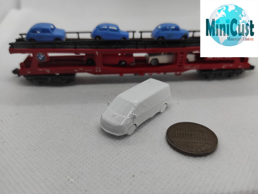 Ford Transit, N-GAUGE, modern, Suitable for N-scale railways and dioramas, gifts, dollhouse, cakes DIY or painted.