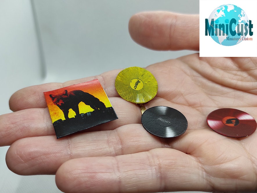 Miniature handmade fanart THE PRODIGY record Album collection 1:12th scale