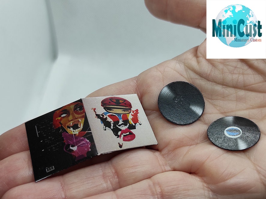 Miniature handmade fanart THE PRODIGY record Album collection 1:12th scale