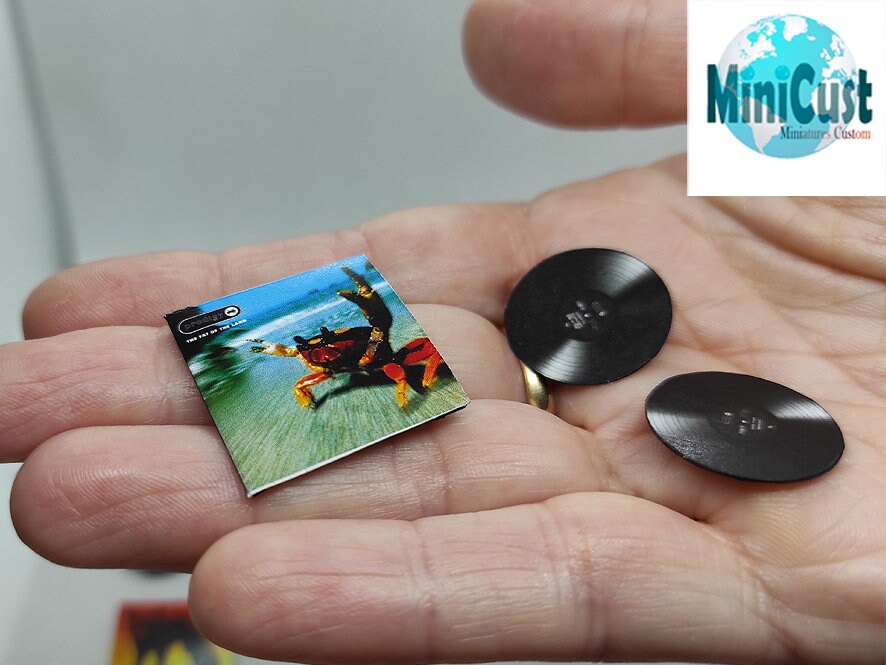 Miniature handmade fanart THE PRODIGY record Album collection 1:12th scale