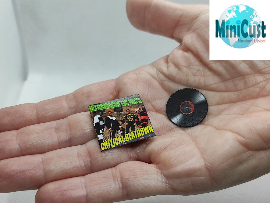 ULTRAMAGNETICS MC'S Miniature handmade fanart record Album 1:12th scale