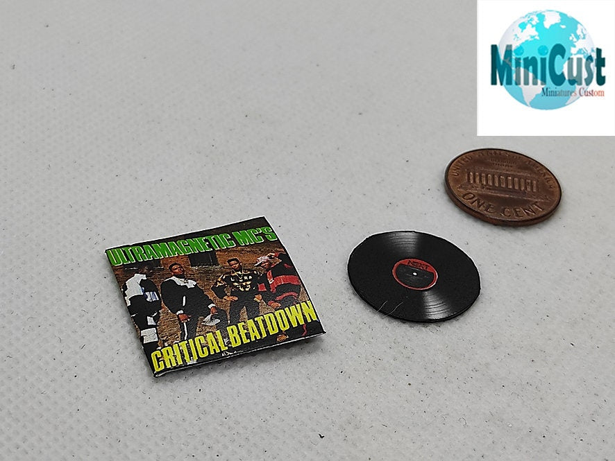 ULTRAMAGNETICS MC'S Miniature handmade fanart record Album 1:12th scale