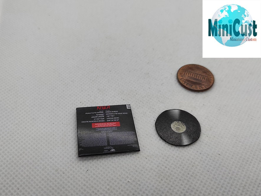 Miniature handmade fanart N.W.A. record Album 1:12th scale