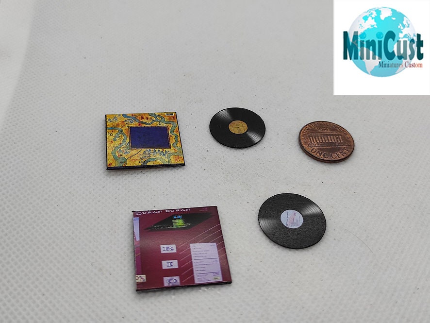 Miniature handmade fanart  DURAN DURAN record Album collection 1:12th scale