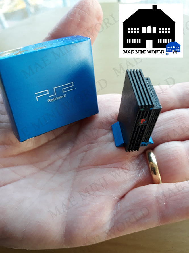 PS2 Miniature console with box. Miniature 3D