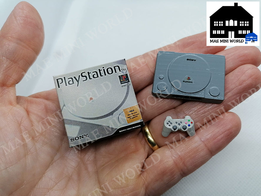 PS5, Miniature Console, 4 Games Controller Box. Miniature Fan Art