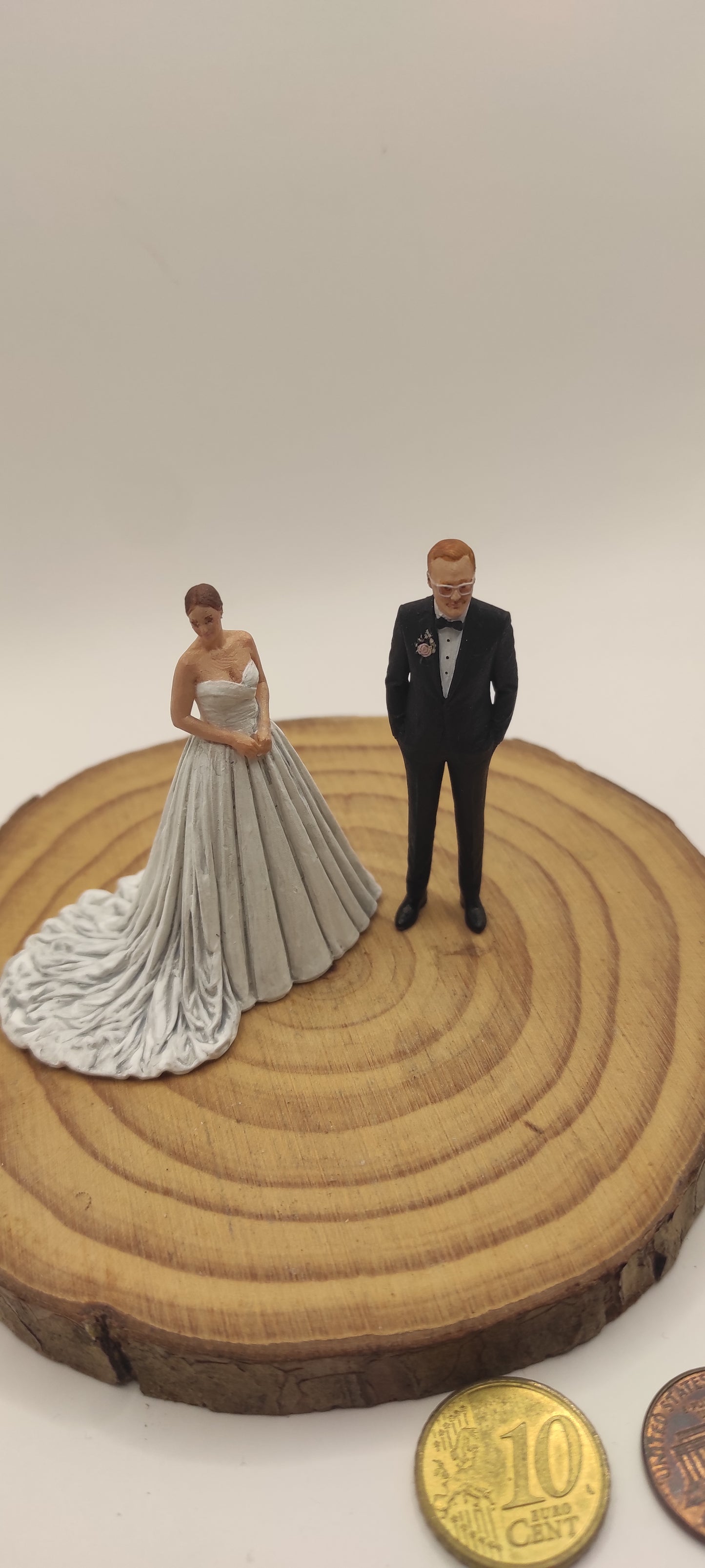 YOUR Wedding Cake Topper Figures · Hand-Painted Resin · 60 mm