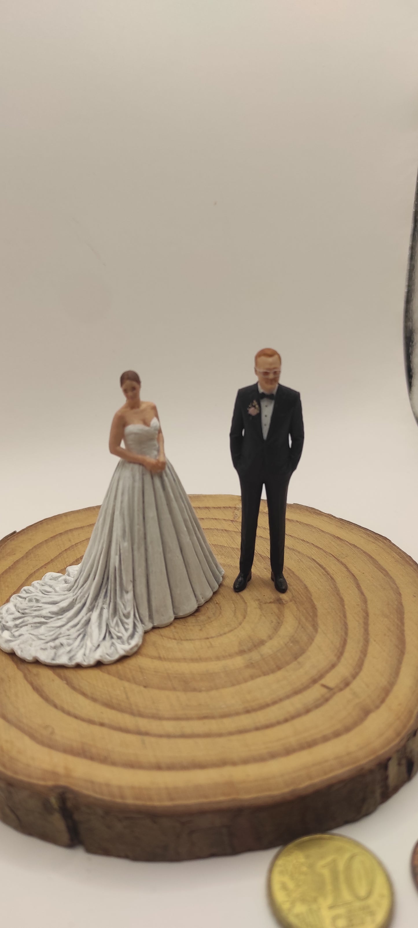 YOUR Wedding Cake Topper Figures · Hand-Painted Resin · 60 mm
