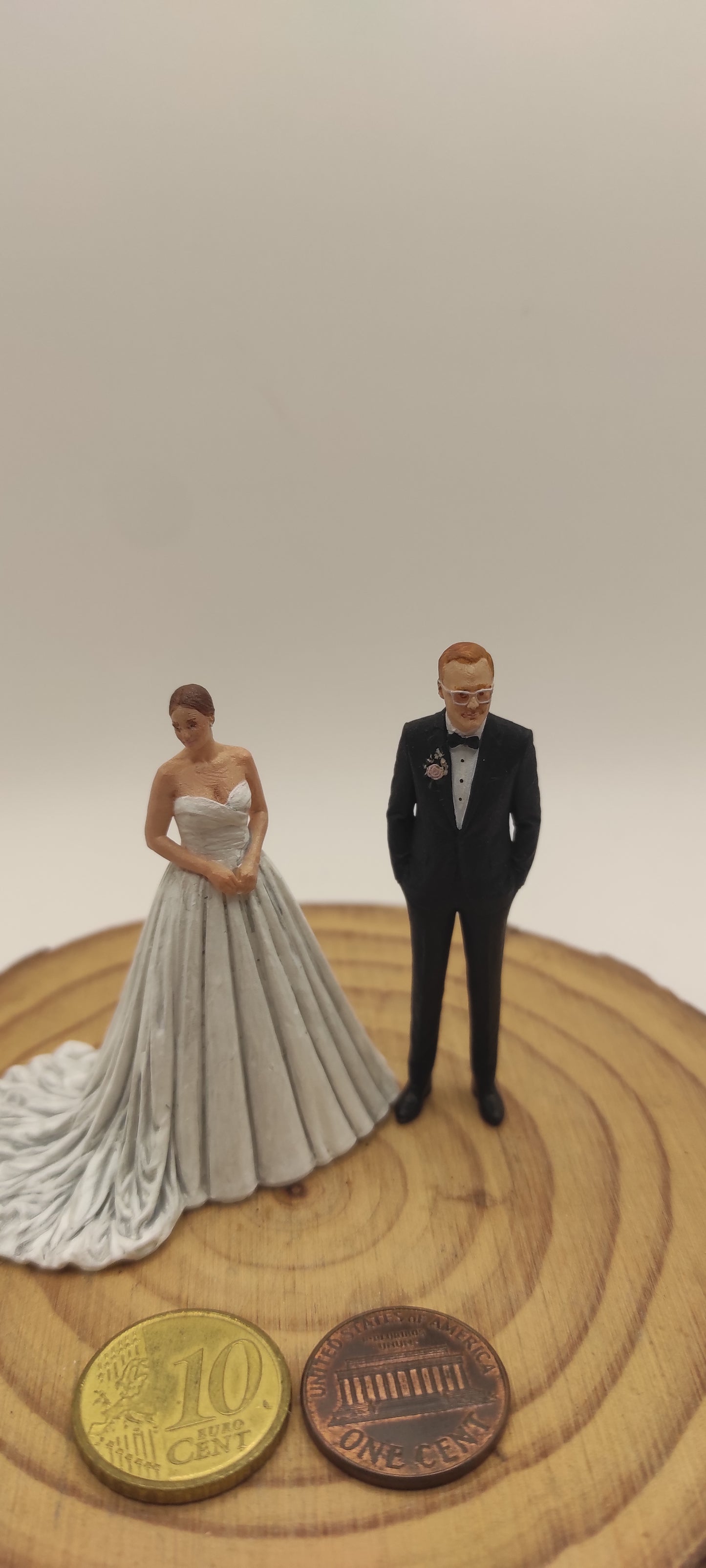 YOUR Wedding Cake Topper Figures · Hand-Painted Resin · 60 mm