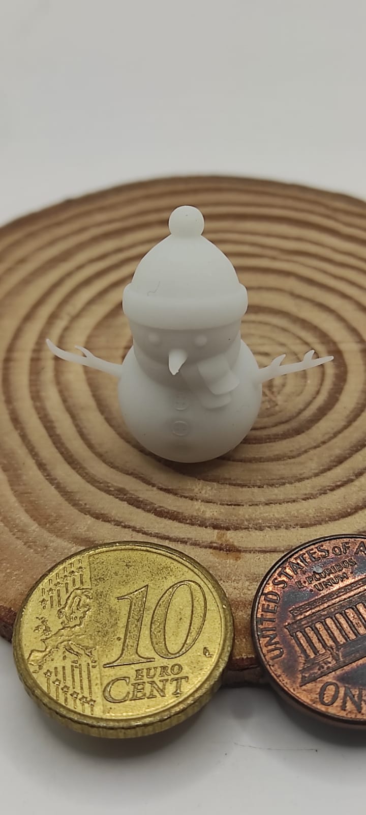 ❄️☃️ Miniature SNOWMAN 1 Inch – Hand-Painted Christmas Collectible