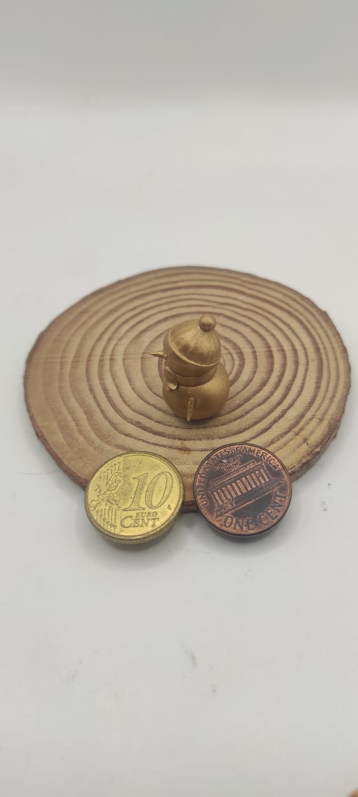 ❄️☃️ Miniature SNOWMAN 1 Inch – Hand-Painted Christmas Collectible