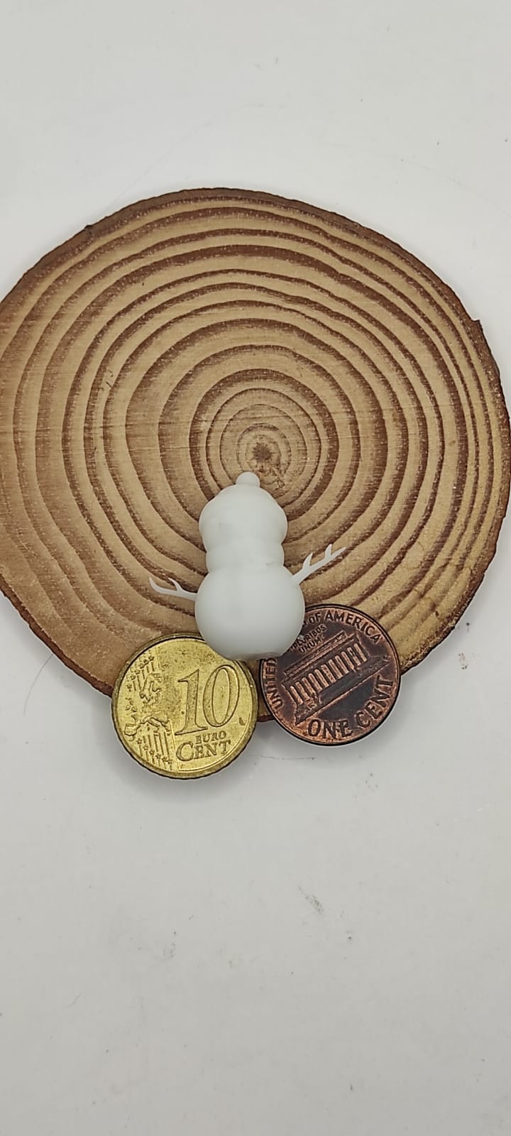 ❄️☃️ Miniature SNOWMAN 1 Inch – Hand-Painted Christmas Collectible