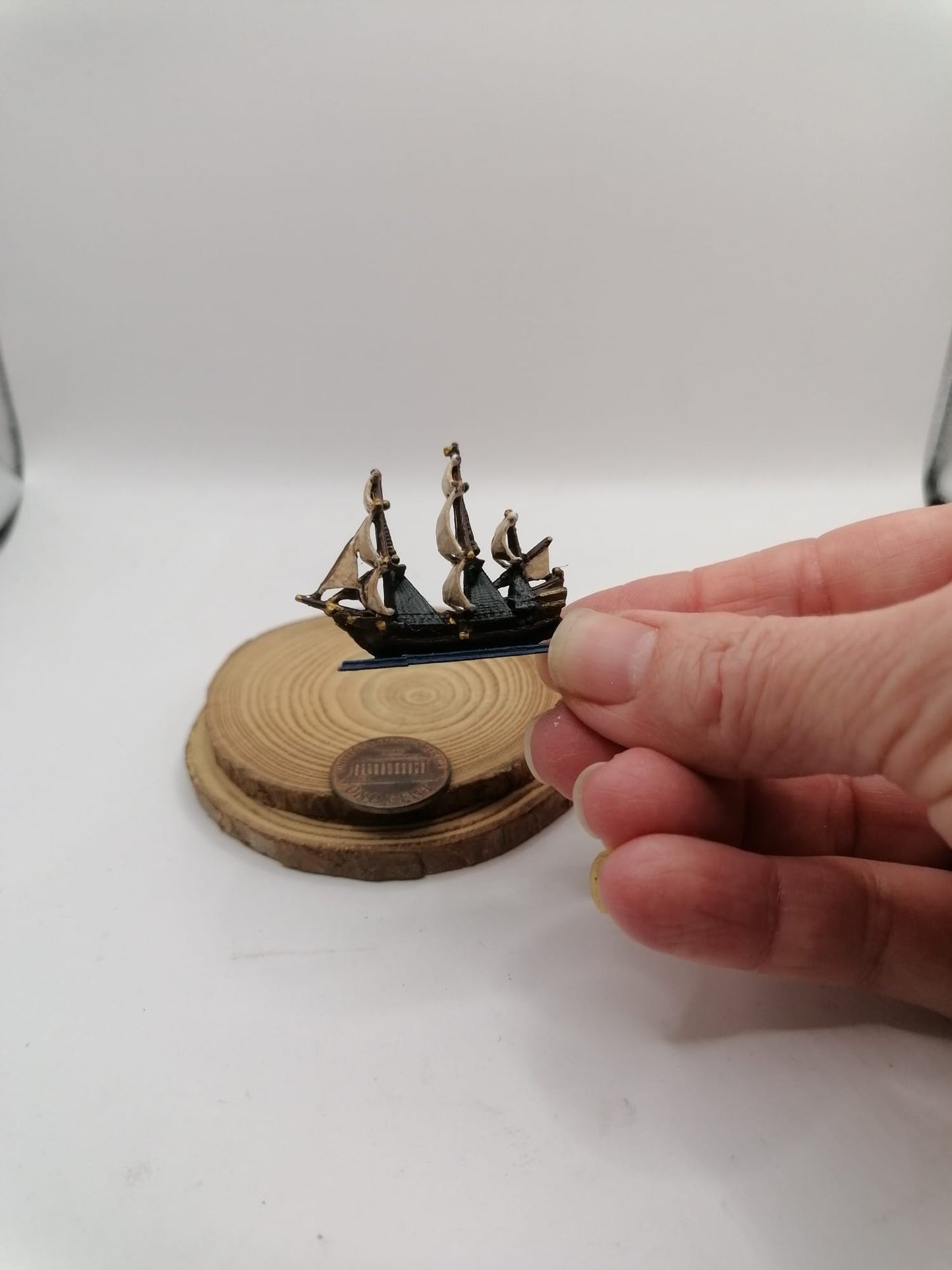 SAILBOAT MINIATURE. Game board piece replace.  Available options. Unpainted, painted in one color, painted in several colors. Perfect gift for dioramas and dollhouses.