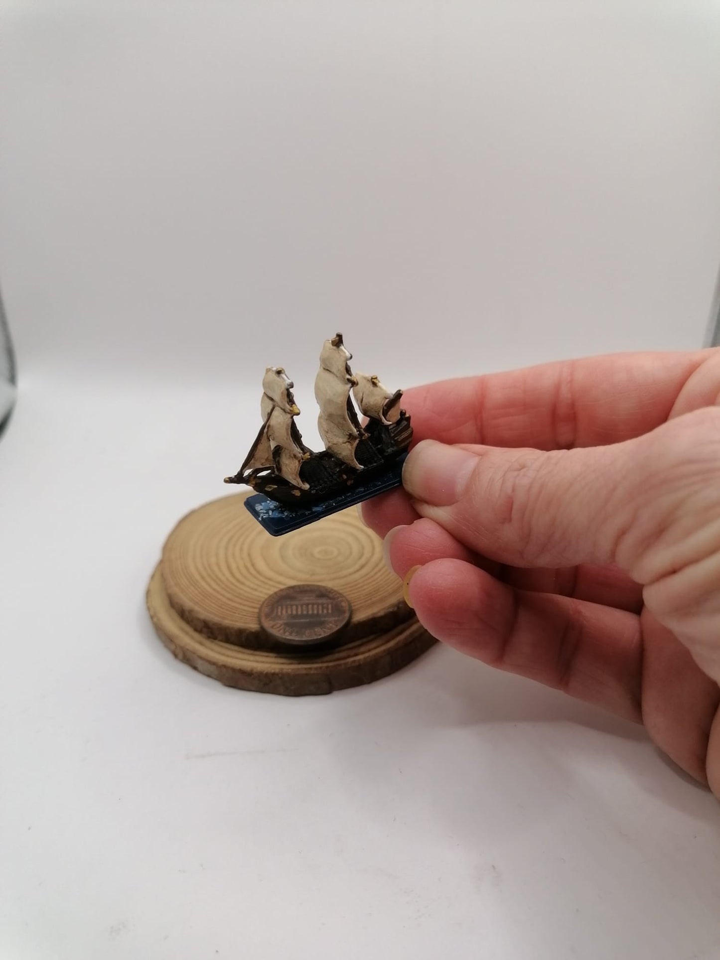 SAILBOAT MINIATURE. Game board piece replace.  Available options. Unpainted, painted in one color, painted in several colors. Perfect gift for dioramas and dollhouses.