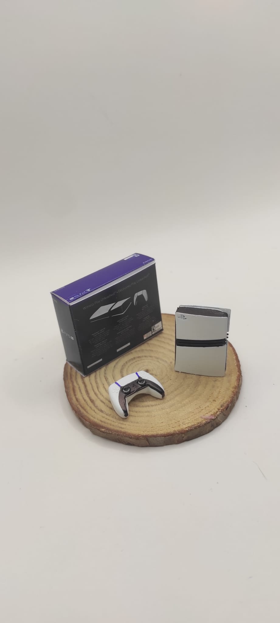 PS5 Pro Miniature Console with Controller & Paper Box