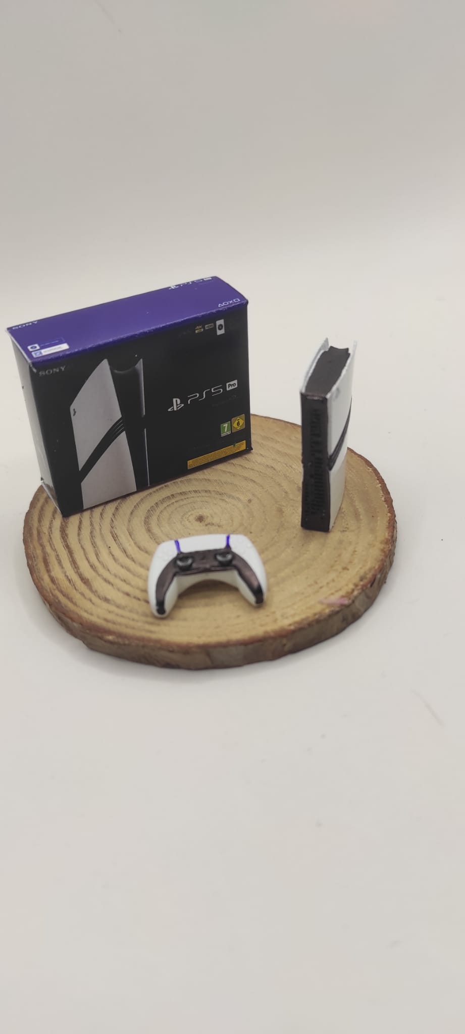 PS5 Pro Miniature Console with Controller & Paper Box