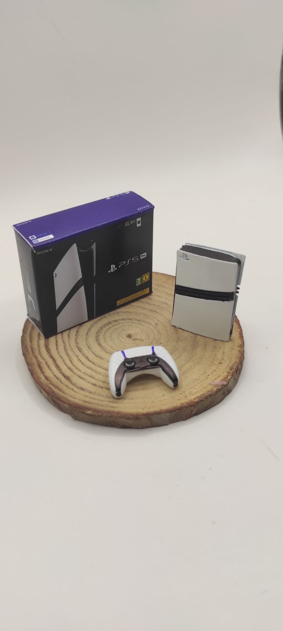 PS5 Pro Miniature Console with Controller & Paper Box