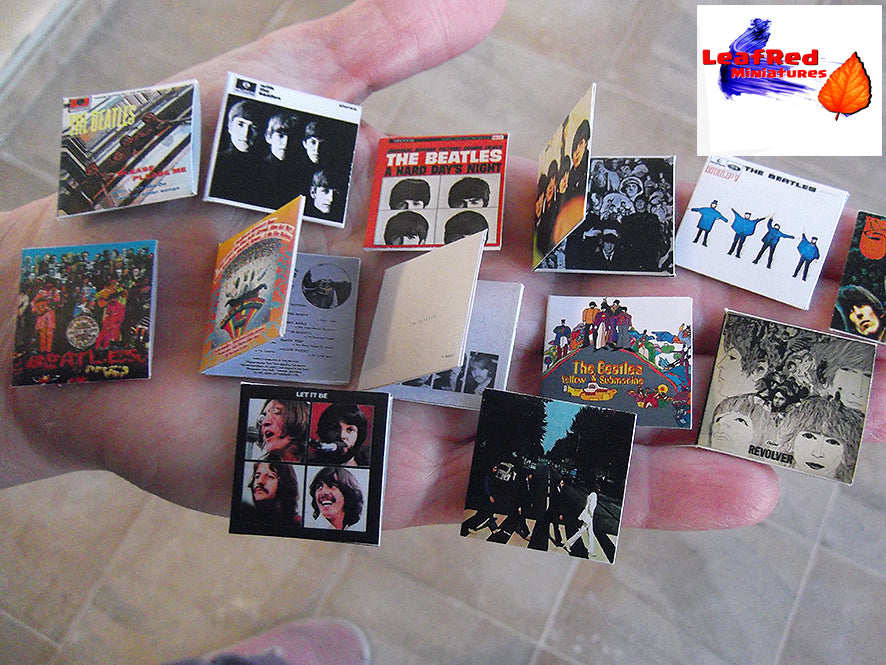 BEATLES Collection. 13 Miniature VINYL record vintage