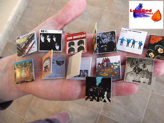 BEATLES Collection. 13 Miniature VINYL record vintage