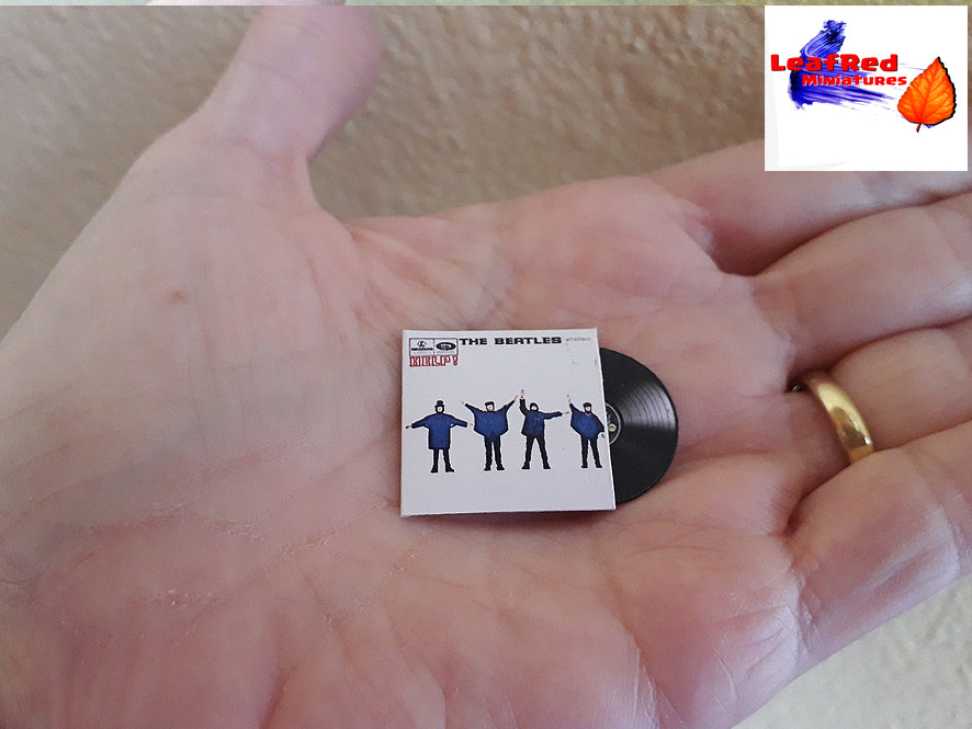 BEATLES Collection. 13 Miniature VINYL record vintage