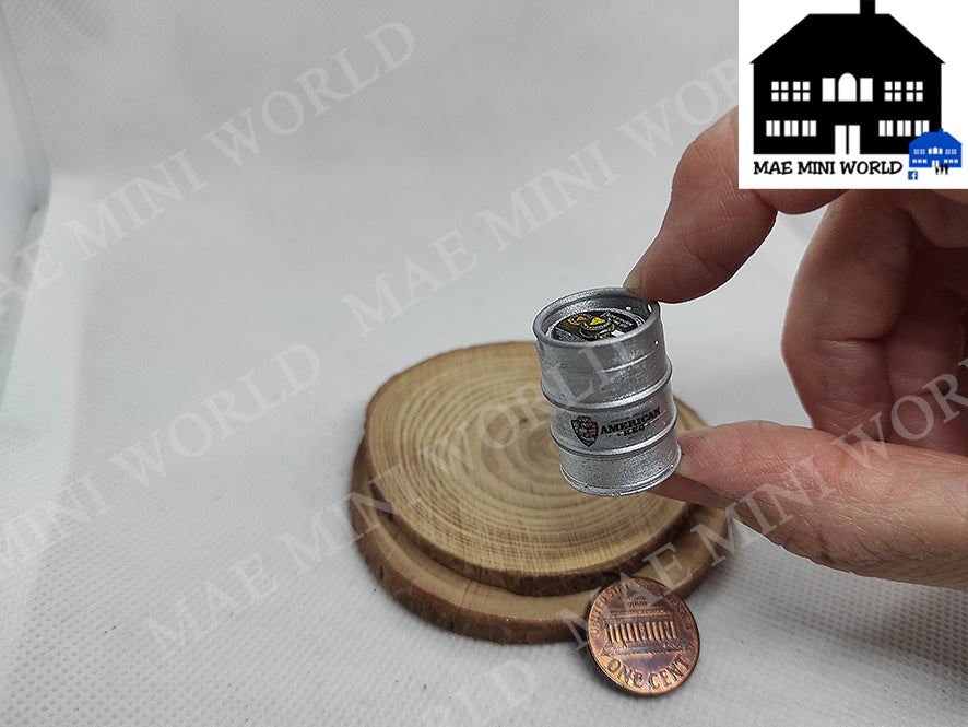 🍺 Scale Beer Keg 1/24, Barrel Size 3D Printed Miniature Accessory handmade