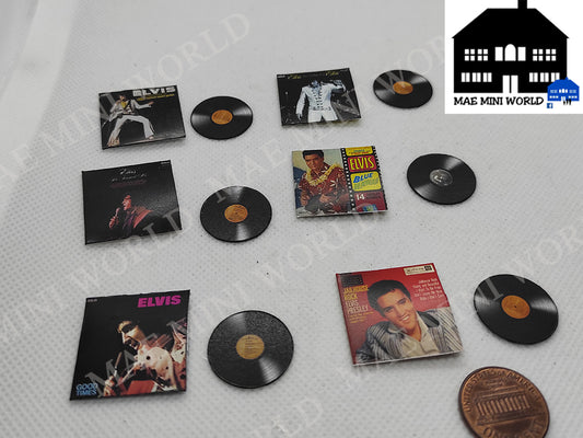 ELVIS PRESLEY Collection 6 Record Miniature record HANDMADE VINYL record vintage