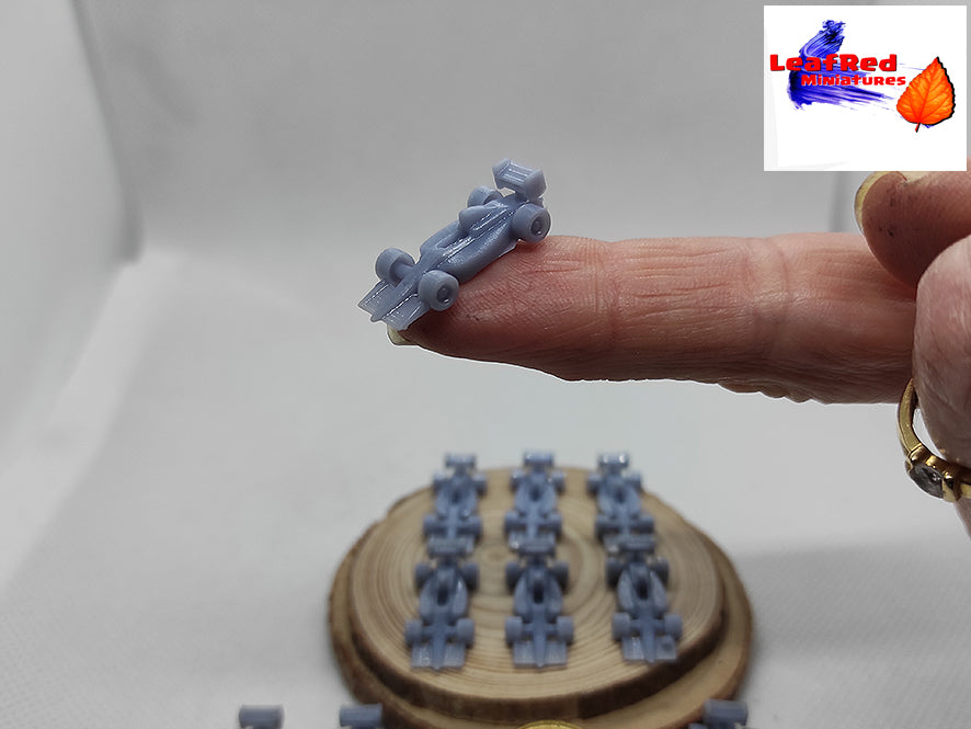 F1 FORMULA 1 miniature 1" (26mm), Game custom TOKEN assortmen, Suitable for N-scale railways and dioramas, gifts, dollhouse, cakes DIY or painted.