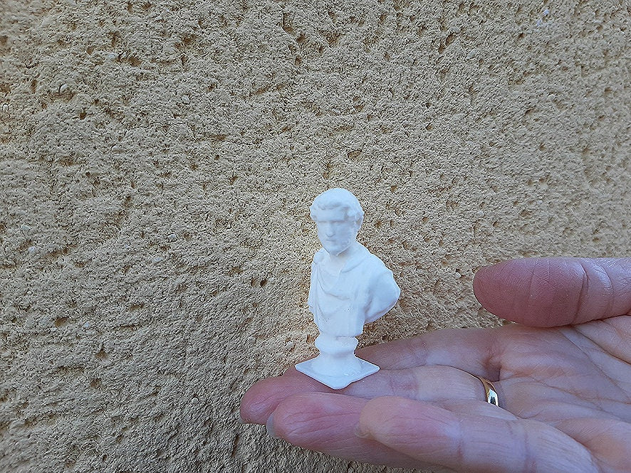 CUSTOM miniature ROMAN sculpture. Roman Emperor Antonino Pius  Bust.  Paint ready 3D printed.