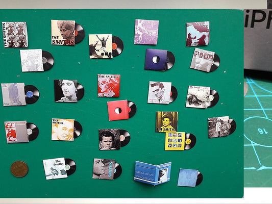 Miniature handmade fanart  THE SMITHS record Album collection 1:12th scale