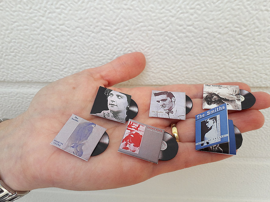 Miniature handmade fanart  THE SMITHS record Album collection 1:12th scale