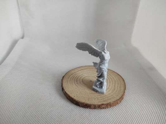 Custom Winged VICTORY of SAMOTHRACE miniature GREEK goddess sculpture replicad. Paint ready 3D printed.