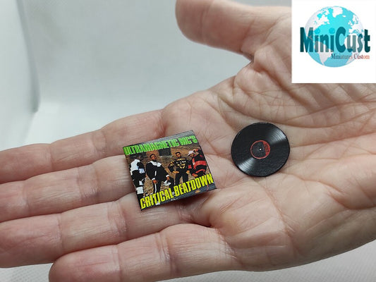 ULTRAMAGNETICS MC'S Miniature handmade fanart record Album 1:12th scale