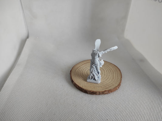 Custom Winged VICTORY of SAMOTHRACE miniature GREEK goddess sculpture replicad. Paint ready 3D printed.