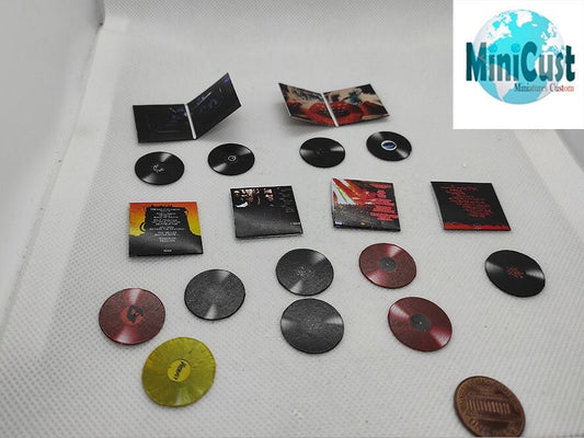 Miniature handmade fanart THE PRODIGY record Album collection 1:12th scale