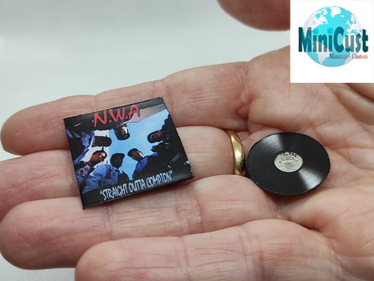 Miniature handmade fanart N.W.A. record Album 1:12th scale