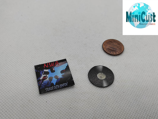 Miniature handmade fanart N.W.A. record Album 1:12th scale