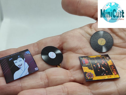 Miniature handmade fanart  DURAN DURAN record Album collection 1:12th scale