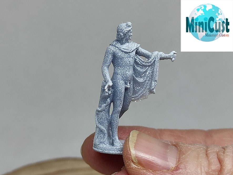 CUSTOM APOLLO miniature ROMAN sculpture. Paint ready 3D printed.