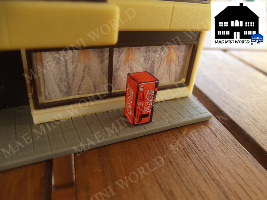 2 Container 40ft LIDL MERCADONA & 1 Vending machine, Artisan Handmade. N gauge railways , dioramas, gifts, cakes.