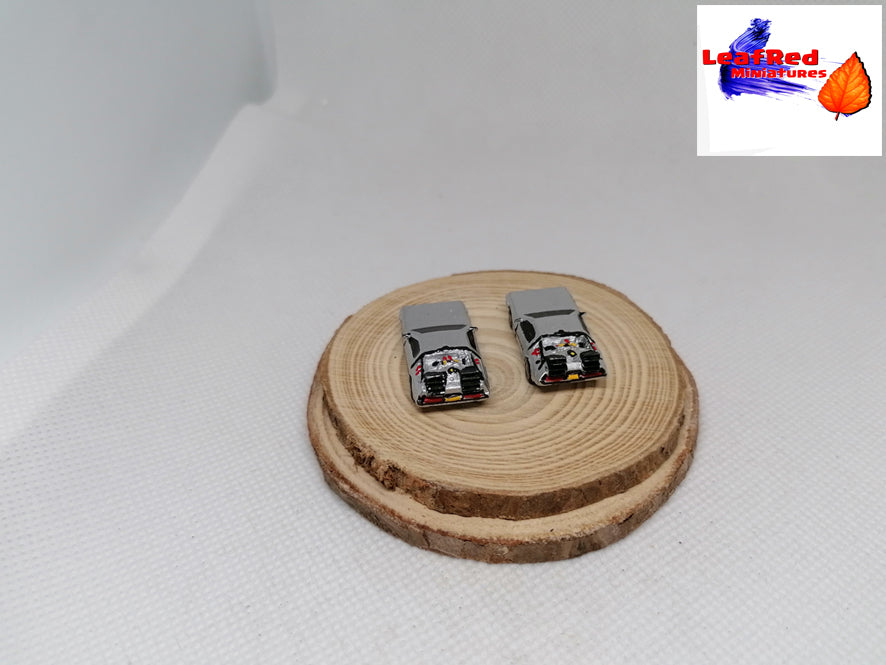 DELOREAN miniature, Game custom TOKEN assortmen, Suitable for N-scale railways and dioramas, gifts, dollhouse, cakes DIY or painted.