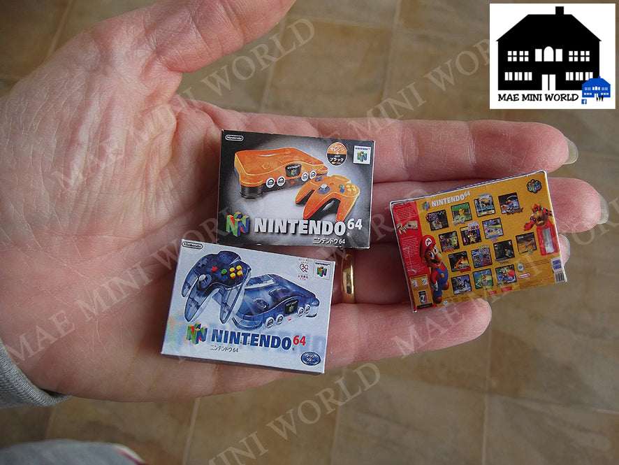 N64 miniature box Limited edition set. Jusco, Daiei and Toys R US. Miniature 3D 1:12 scale.