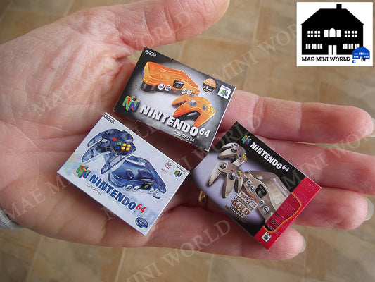 N64 miniature box Limited edition set. Jusco, Daiei and Toys R US. Miniature 3D 1:12 scale.