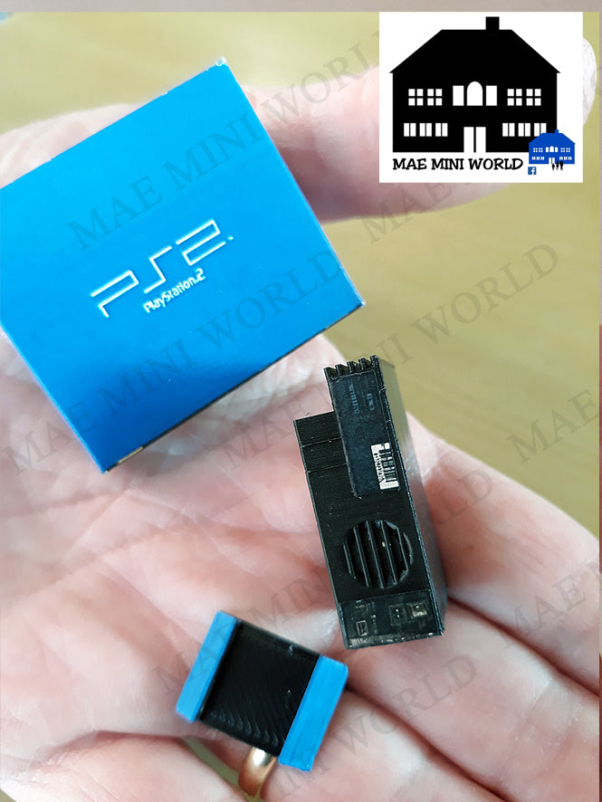 PS2 Miniature console with box. Miniature 3D