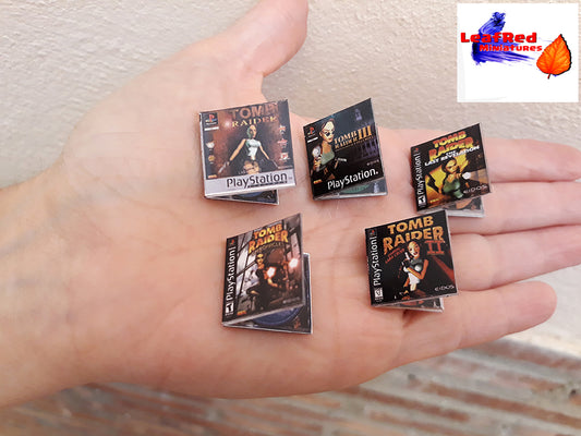 TOMB RAIDER COLLECTION Miniature PSX vintage; Scale 1/6. Handmade.